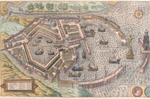 Carte du Port antique de Rome tiré du Civitates Orbis Terrarum